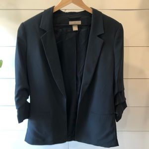 H&M 3/4 sleeve blazer in black